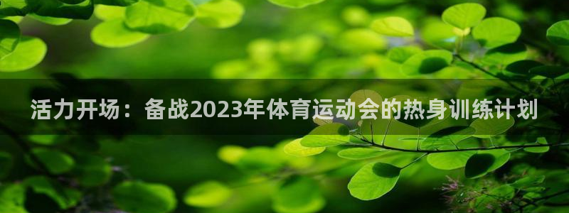 活力开场：备战2023年体育运动会的热身训练计划